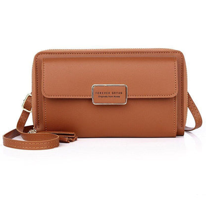 Handbags Large Shoulder Bags Hasp Zipper Purse 6.5Inch Phone Clutch Card Holder