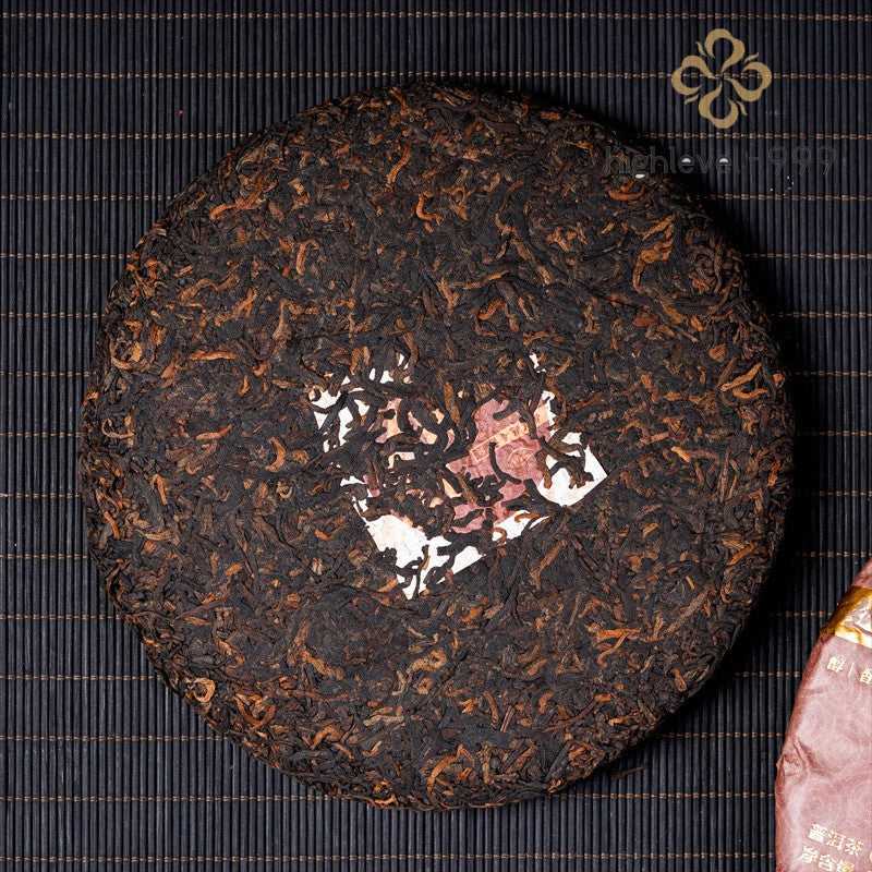 357g Ripe Puer Tea Cake Menghai High Mountain Early Spring Fully Fermented