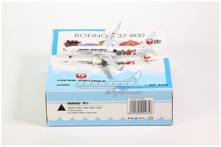 1:400 Phoenix JAPAN AIRLINES BOEING 737-800 Passenger Airplane Diecast Model