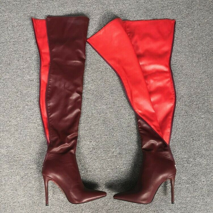 Custom-made Ladies Overknee High Boots Stilettos High Heel Nightclub Pointed Toe