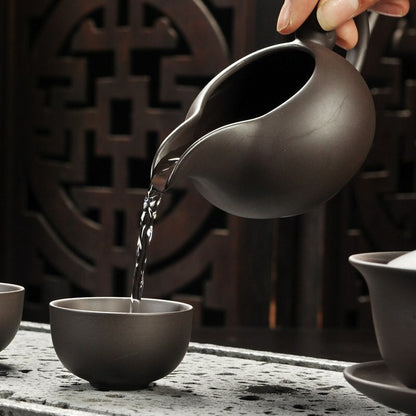 China Kung Fu Purple Sand Teapot Tea Set Ceramic Teapot Cup Handmade Drinkware