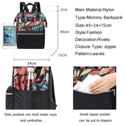 Nylon Women School Bags Shoulder Backpacks Large Nursing Bags Business Laptop