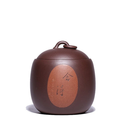 Real Yixing Zisha Purple Clay Tea Canister With Lid Sealed Jar For Loose Tea New