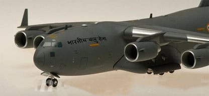 1:200 27CM Hogan INDIAN AIR FORCE BOEING C-17A Aircraft ABS Plastic Plane Model