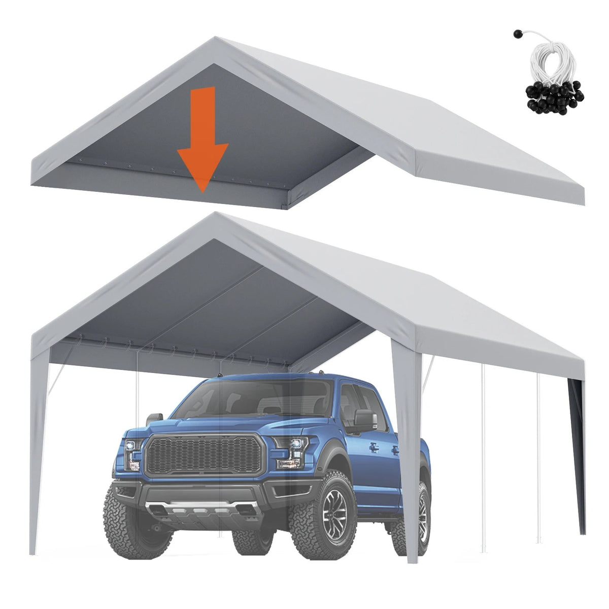 Carport Replacement Canopy Cover – Heavy-Duty Waterproof UV Protection