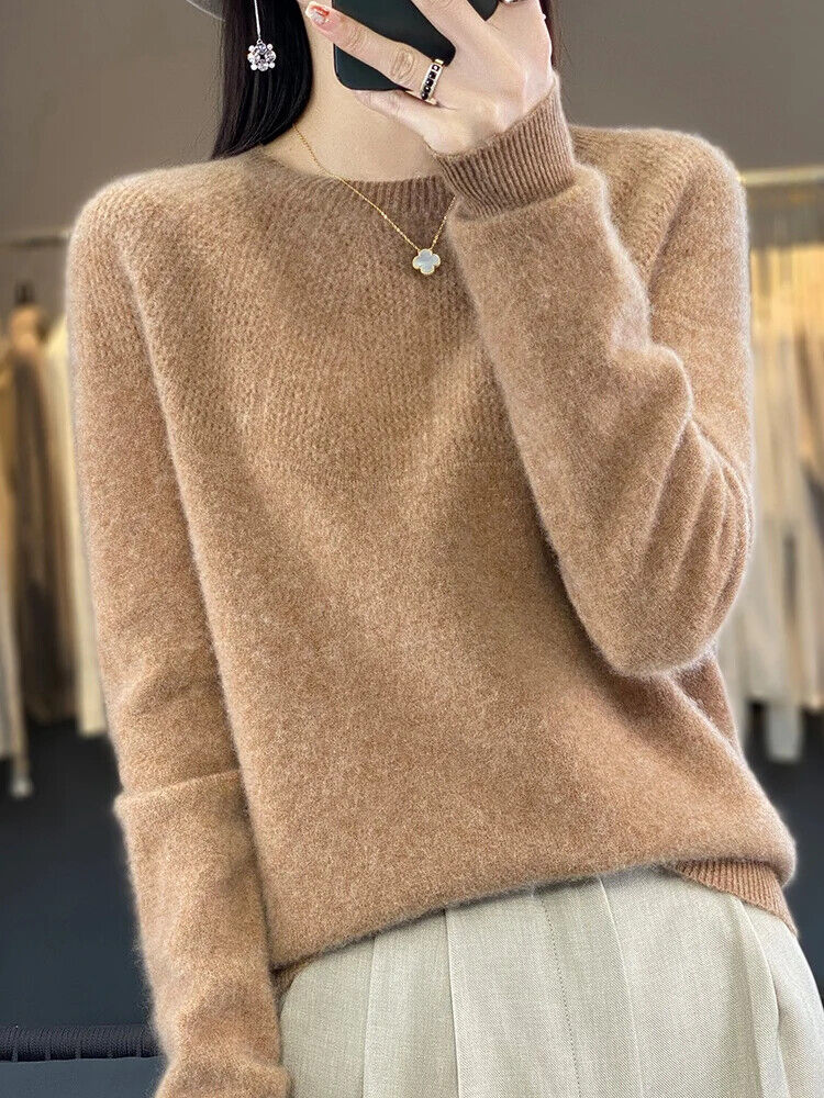 Autumn Winter Women Sweater O-Neck Pullovers Cashmere Knitwear Popular Clothes