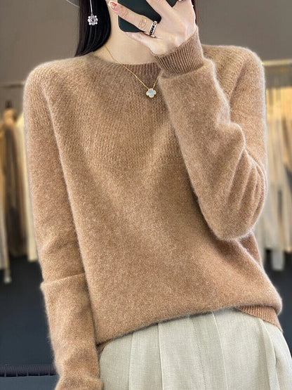 Autumn Winter Women Sweater O-Neck Pullovers Cashmere Knitwear Popular Clothes
