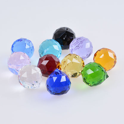 40mm Crystal Facted Ball Chandelier Glass Prism Pendant Wedding Decor Gift