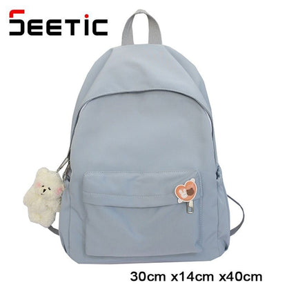 Backpack Waterproof Nylon School Travelling Bags 30*14*40 CM Nylon Orange/Pink