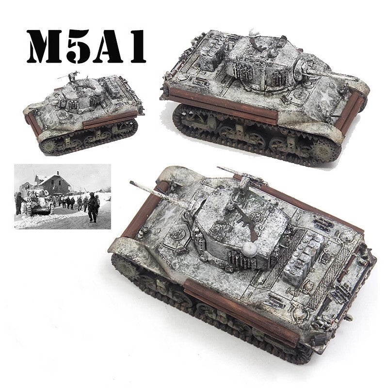 1/72 U.S Stuart Tank M5A1 Light Tank Snow Painting PP0058 Finished Model