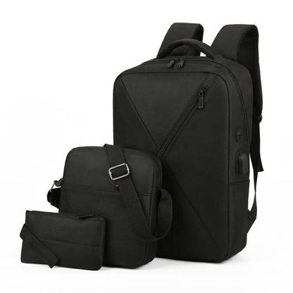 Outdoor Travel Bags 3 Pcs / Set Men's Business Oxford Backpack Leisure Schoolbag