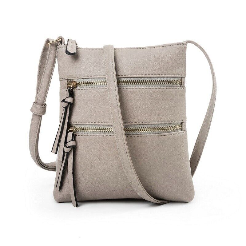 Women PU Leather Shoulder Small Neck Purse Cross Body Tote Outdoor Travel Bag