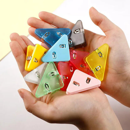 10 PCS Triangle Paper Clips Durable Paper Clamps Protect Book Corner for Student