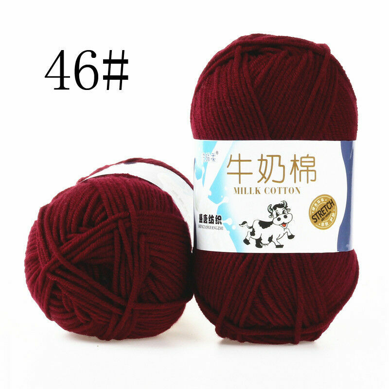 Hot Sale 50g Hand-woven Chunky Yarn Soft Milk Cotton Knitting Baby wool yarn