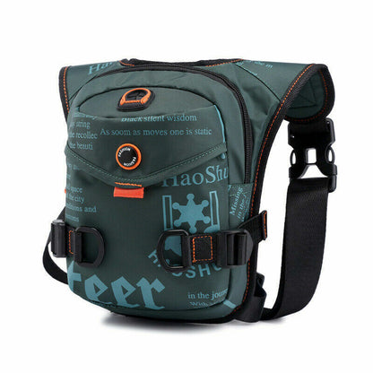 Men Nylon Leg Bags Belt Bag Pack Boys Travel Riding Crossbody Shoulder Bags