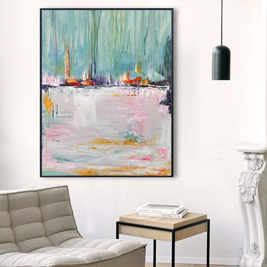 Abstract Art Oil Painting Handmade Canvas Acrylic Frameless Large Size Decor