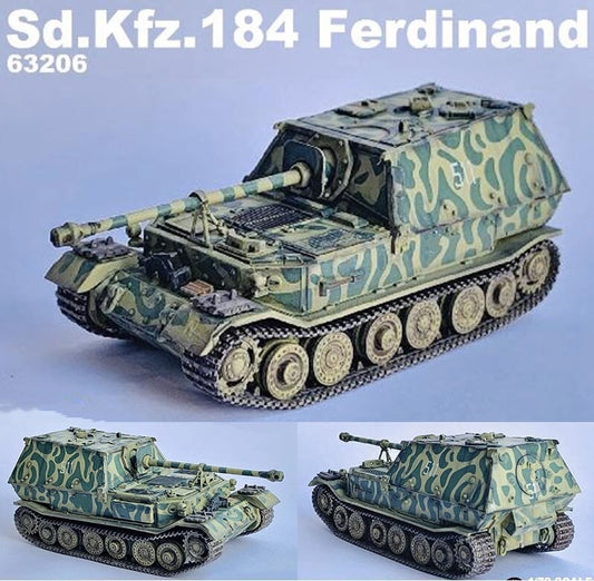 1/72 Sd.kfz.184 German Ferdinand Anti-tank Destroyer Kursk 1943 Tank Model