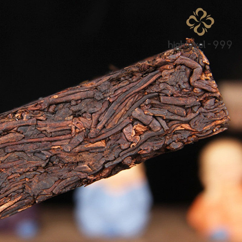 250g Ripe Puer Tea Brick Bulangshan Menghai Yunnan Camphor Aroma Aged Tea