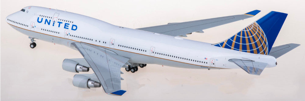 1:200 JC Wings United Airlines Boeing 747-400 Passenger Airplane Diecast Model
