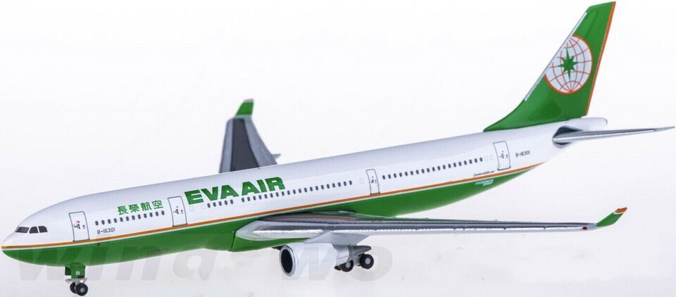 1:500 Hogan EVA AIR AIRBUS A330-200 Passenger Airplane Diecast Aircraft Model