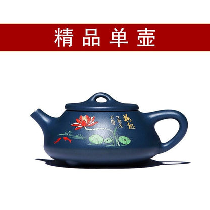 Yixing Republic Green Clay Lotus Shipiao Teapot Handmade Kung Fu Tea Pot 220ml