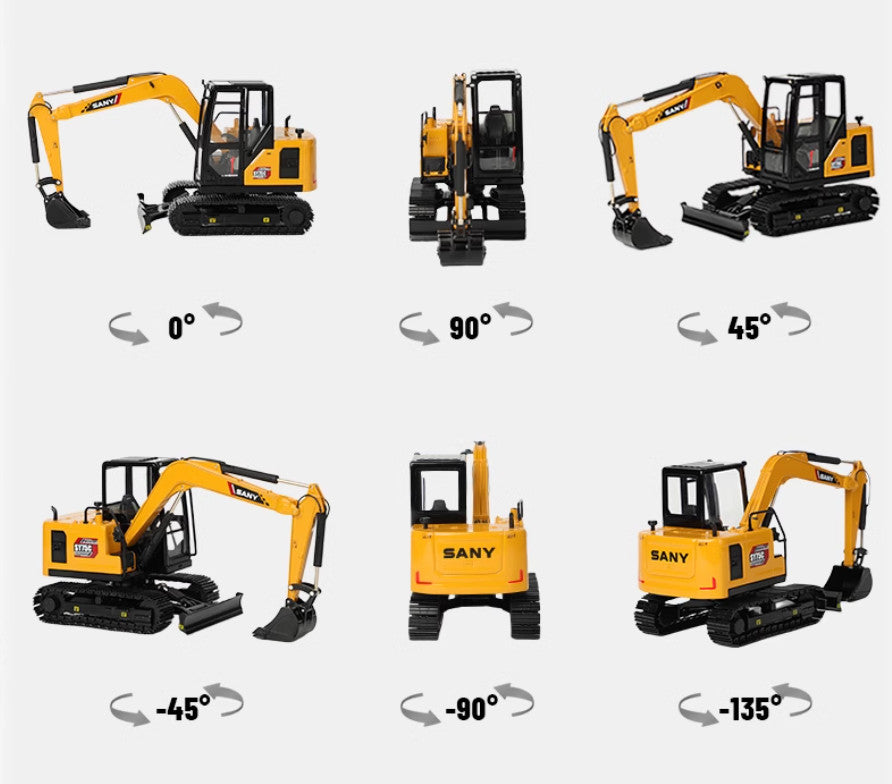 1:25 25CM SANY SY75C Excavator Construction Machine Equipment Diecast Model