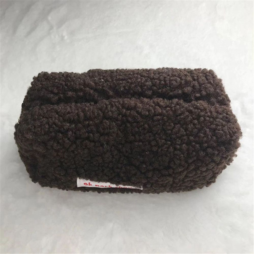 Plush Cosmetic Bag Large Travel Makeup Organizer Toiletry Storage Pouch 18*9*7cm