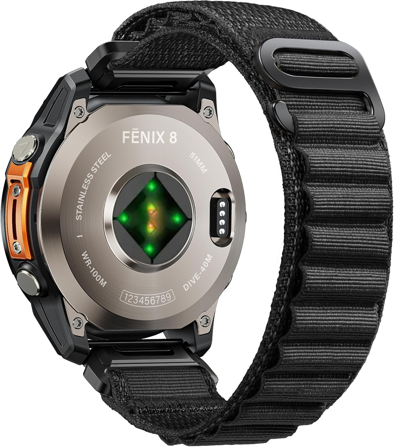 Alpine Loop Nylon Watch Band Compatible with Garmin Fenix 5X / 6X / 7X / 8 51Mm,