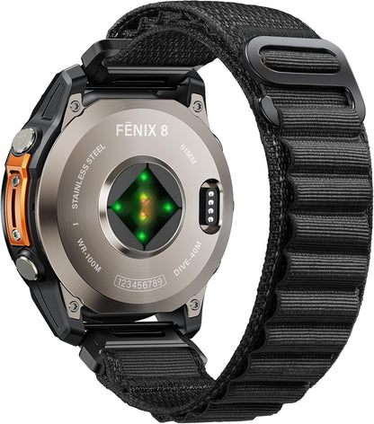 Alpine Loop Nylon Watch Band Compatible with Garmin Fenix 5X / 6X / 7X / 8 51Mm,
