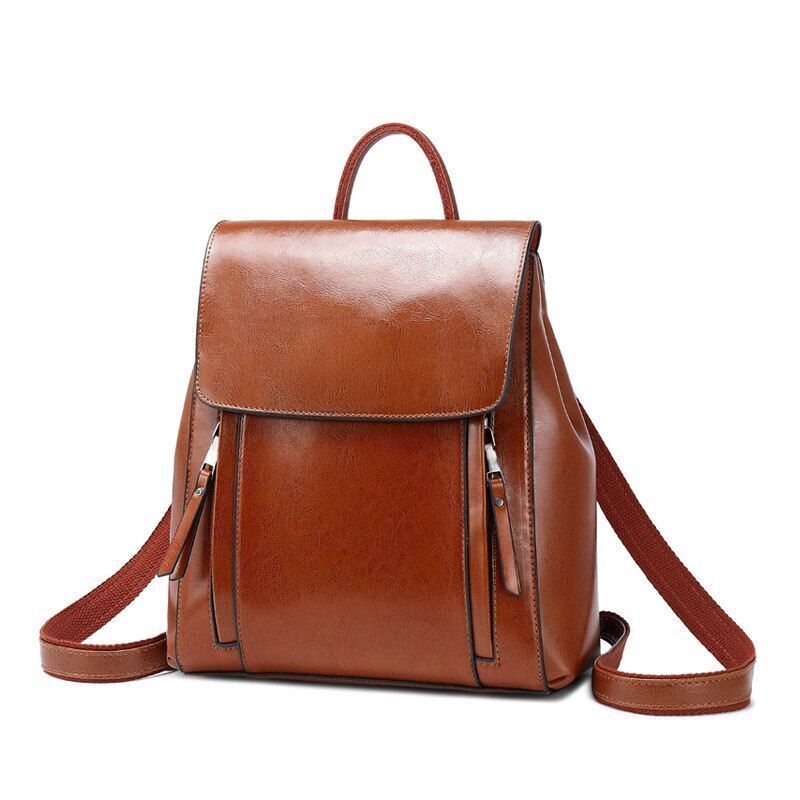 Genuine Leather Backpack Rucksack Crossbody Shoulder Messenger Bags 28*11*31 CM