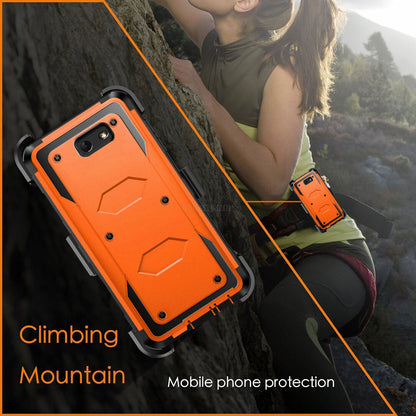 For Samsung J7 2017 J7 Sky Pro Prime Case, w/ Belt Clip Stand Rugged Phone Cover