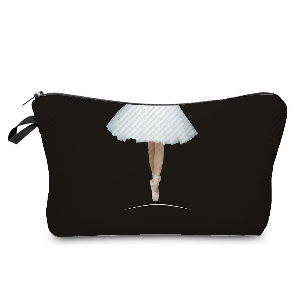 Makeup Bags Dancer Print Cosmetic Case Toiletries Organizer Traveling Polyester