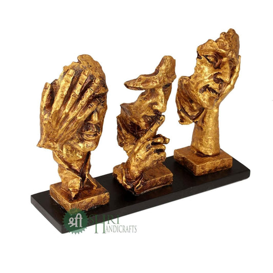 Polyresin Modern Human Faces Statue Table Desk Idol Figurine Home Decor