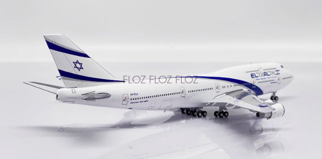 JC WINGS Israel Airlines for Boeing B747-400 4X-ELA With Aviationtag 1:400 Model
