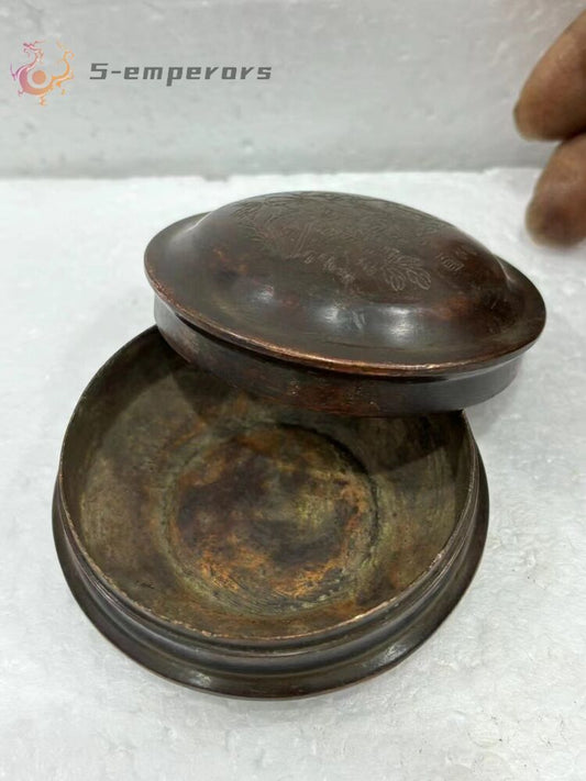 Rare Collection chinese bronze handmade flower statue box home decor decoration