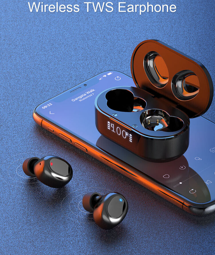 Bluetooth Headset TWS Wireless Earphone Earbuds Headphone Noise Cancellation