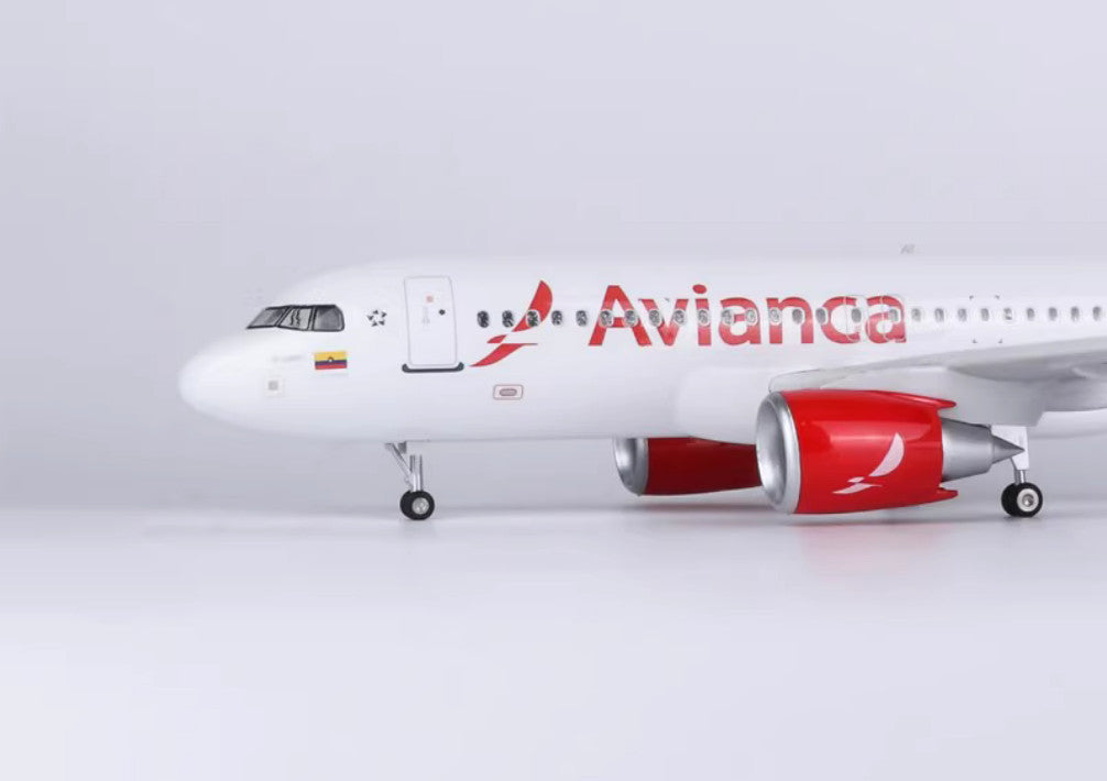 1:80 47CM Avianca AIRBUS A320neo Airplane Landing Gear Resin Aircraft Model