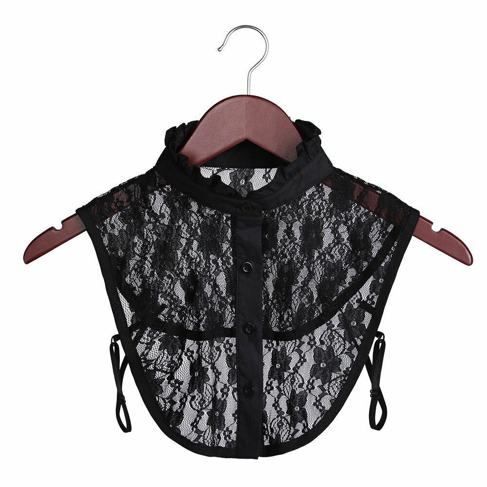 Shirt Collar Women Cotton Lace Fake Blouse Vintage Lapel Clothes Accessories Top