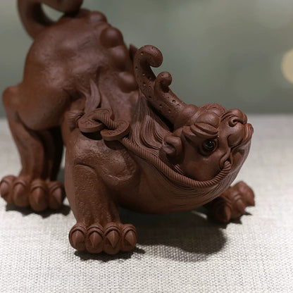 Chinese Yixing Zisha Handmade PiXiu Tea Pet Zini decoration Zi Clay