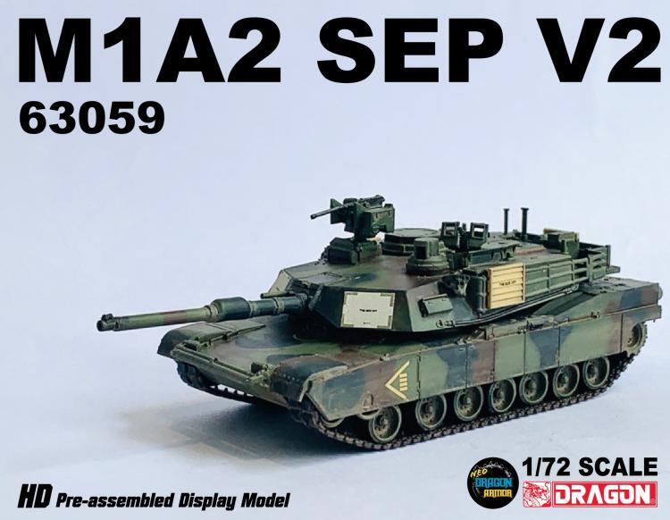 1/72 US M1A2 SEP V2 Abrams Tank Model