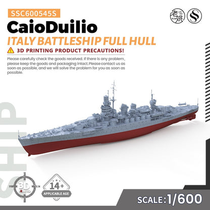 SSC600545S 1/600 Military Model Kit Italy CaioDuilio Battleship Full Hull