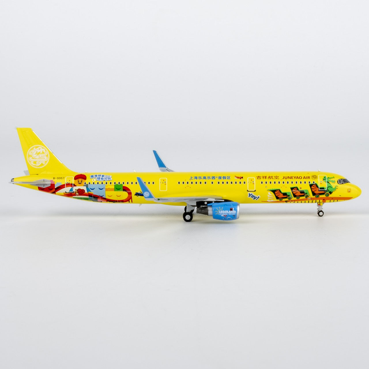 1:400 NGmodels Juneyao Airlines Airbus A321 B-9957 Airplane Diecast Plane Model