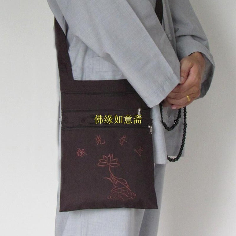 Soft Embroidery Bag Buddhist Monk Handbag Kung Fu Robe Wu Shu Shaolin Tote Bag