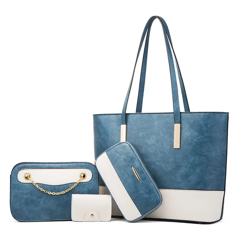Shoulder bag big size sets for ladies 4X1 trendy women purses and handbags