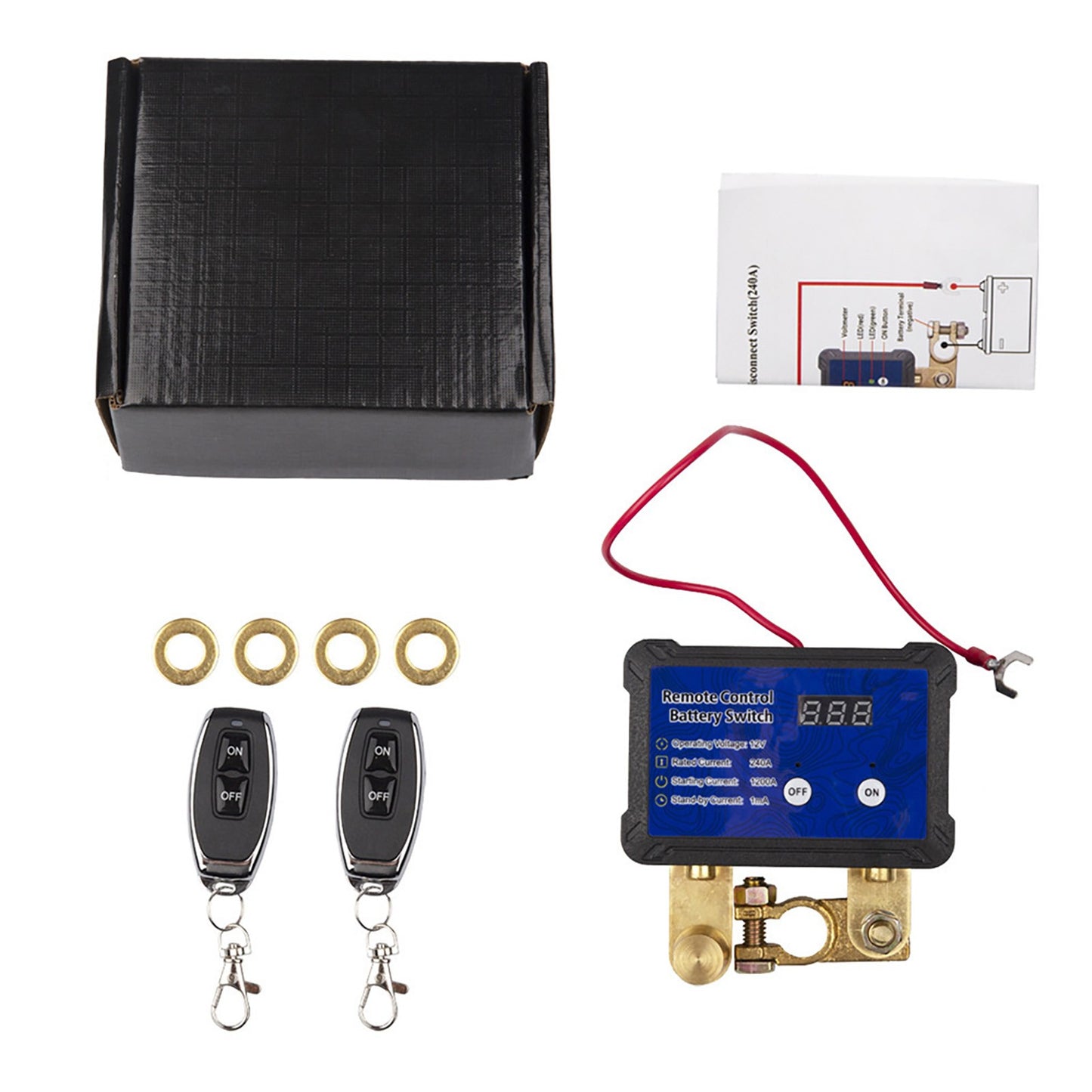 1PCS New Remote Battery cut off switch 12v With an LED voltage display