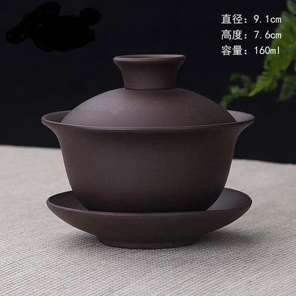 Chinese Traditional Gai Wan Tea Set Tea Sets Dehua Gaiwan Tea Porcelain Pot Set
