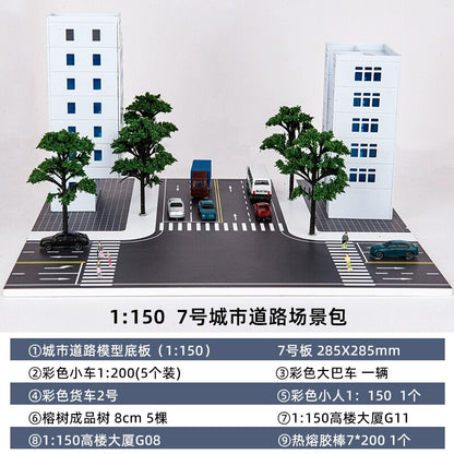1/150 Building Model City Road Building DIY Scene Display Model Gifts