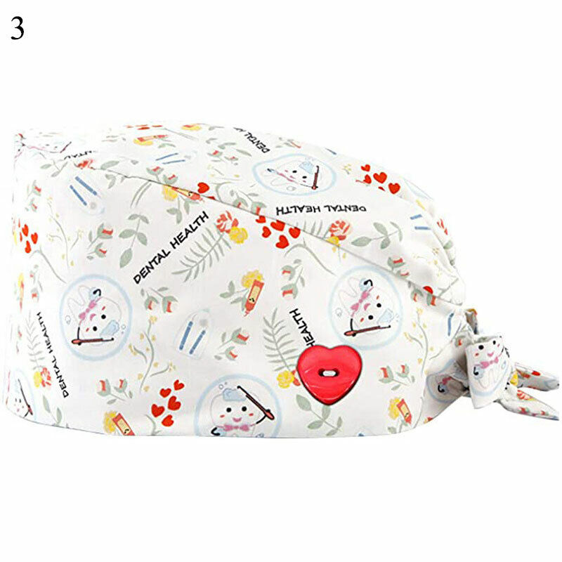 Surgical Cap Doctor Nurse Headwear Adjustable Sweat-absorbent Head Cover Hats