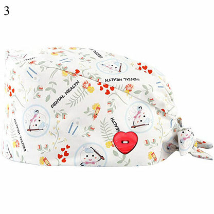 Surgical Cap Doctor Nurse Headwear Adjustable Sweat-absorbent Head Cover Hats