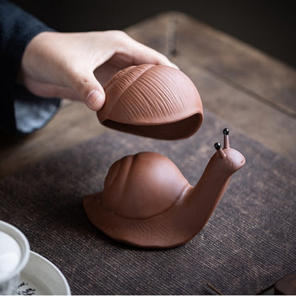 Snail Tea Pet Yixing Zisha Purple Clay Filter Net Creative Tea Strainer Mascot